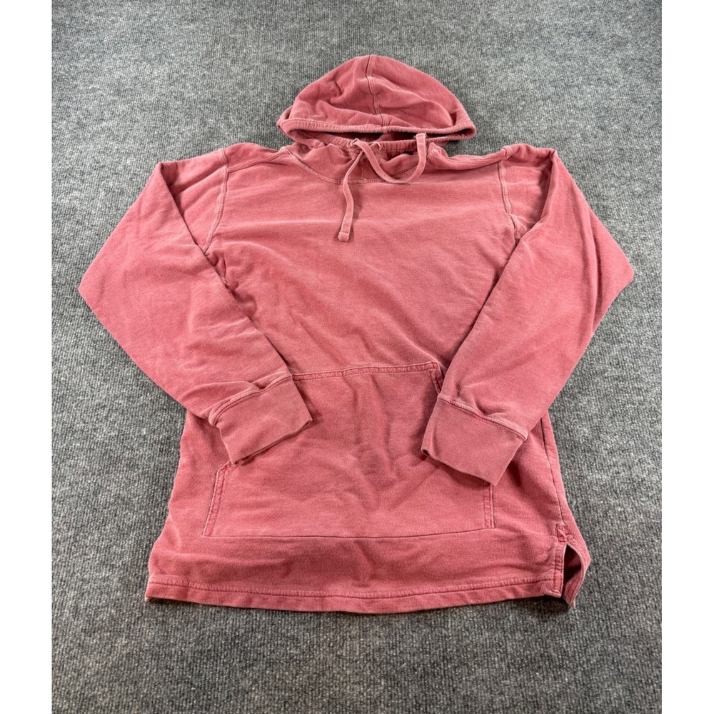 Comfort Colors Women Pink Garment Dye Ring Spun Cotton Pullover Hoodie Small